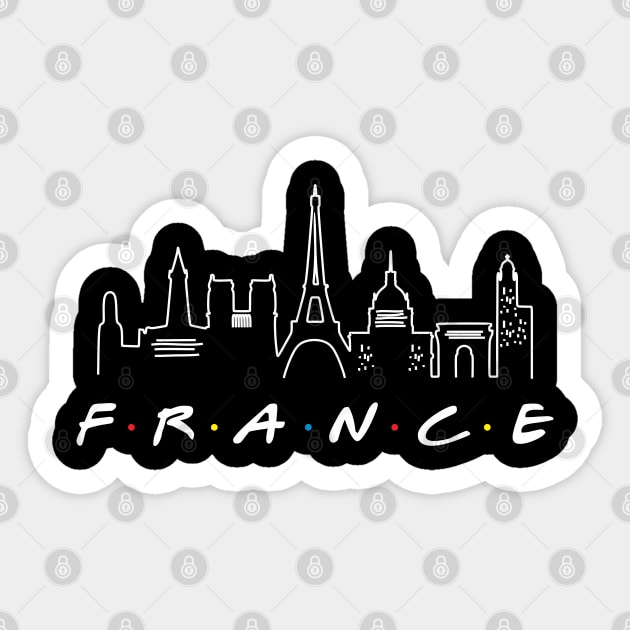 FRANCE CITYSCAPE Sticker by BAJAJU